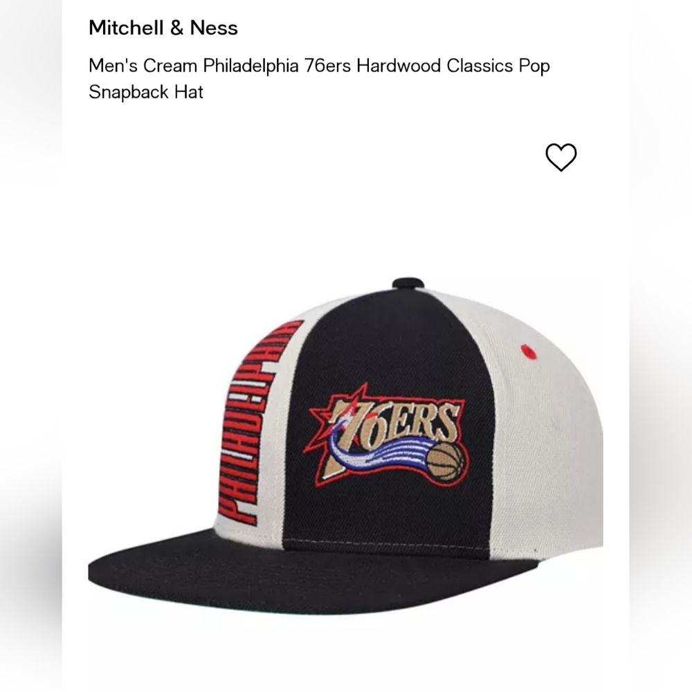 Mitchell & Ness Philadelphia 76ers Pro Snapback NWT Adult Size 🔥
